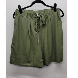BCBGeneration Women's Green High Waist Front Tie Shorts